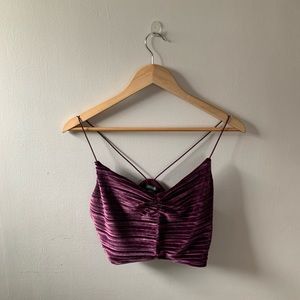 Purple Velvet Wild Fable Crop Top